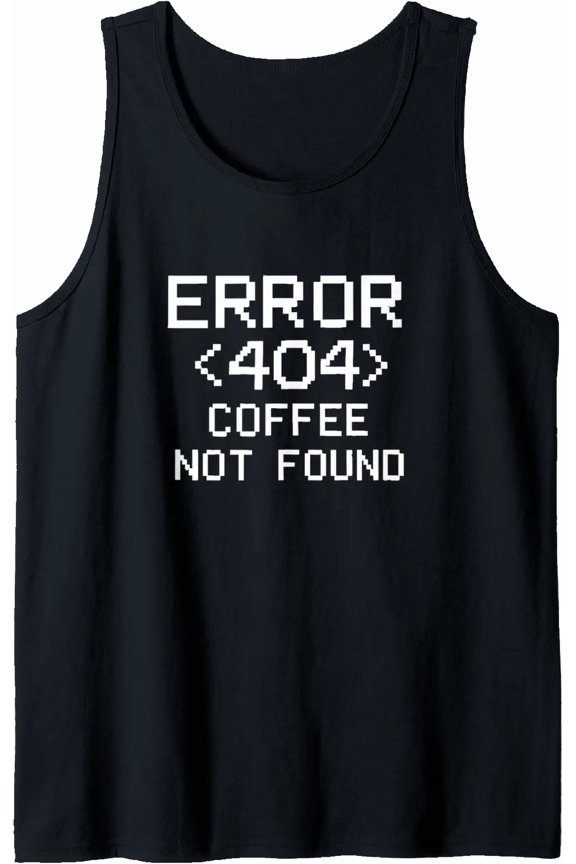 Funny Programmer Design Men Women Coding Coffee Lover Tank Top Size S-3XL