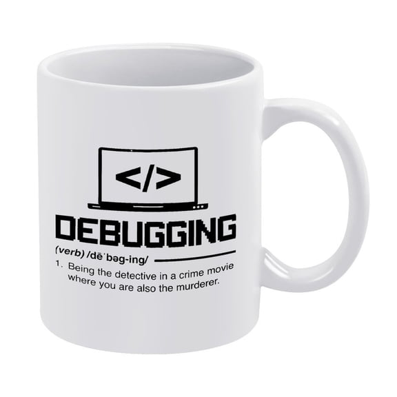 Funny Programmer Mug - "Debugging Definition" - 11oz Computer Science Gift
