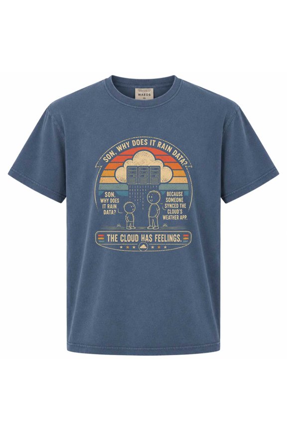 Funny Programmer Retro Sunset Cloud Computing Graphic T-Shirt for Software Developers Linux Fans and Tech Nerd Gifts