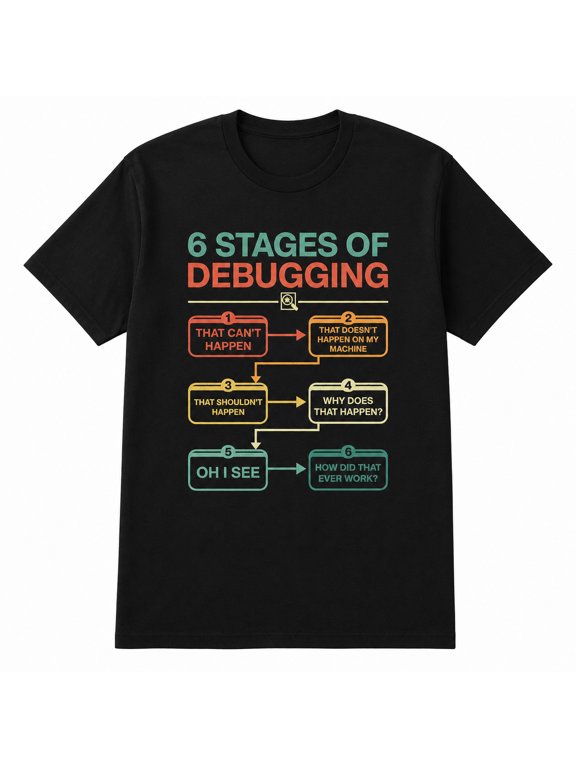 Funny Programmer Shirt Debugging Coding Graphic Tee Software Developer Gift