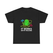 Funny Programmer Shirt It Works On My Machine Coder Developer Graphic Tee