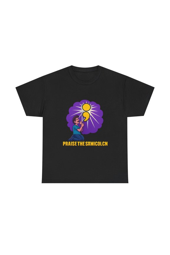 Funny Programmer Shirt Semicolon Coding Humor Developer Tee