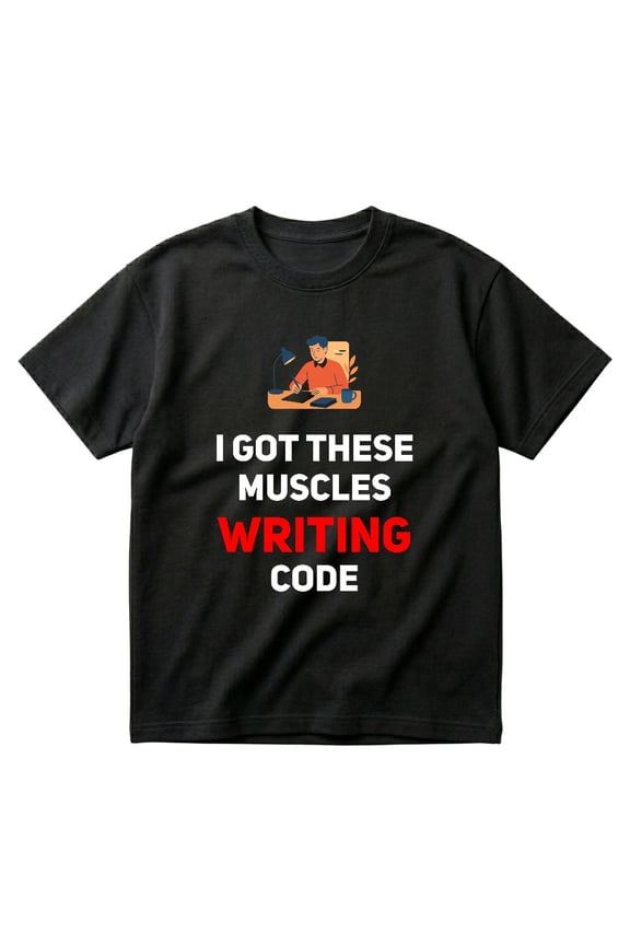 Funny Programmer Writing Code Muscles Meme For Computer Geek Gift T-Shirts