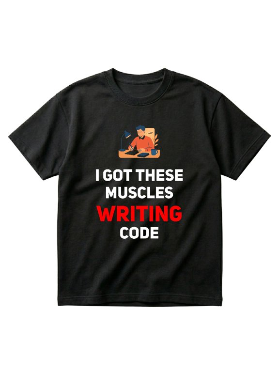 Funny Programmer Writing Code Muscles Meme For Computer Geek Gift T-Shirts