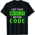 thumbnail image 1 of Funny Programmer Writing Code Muscles Meme for Computer Geek T-Shirt, 1 of 4