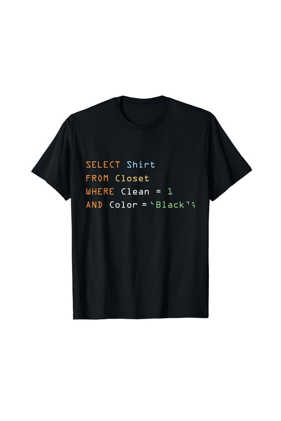 Funny Programming Code Computer Programmer SQL Database T-Shirt