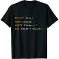 thumbnail image 1 of Funny Programming Code Computer Programmer SQL Database T-Shirt, 1 of 4
