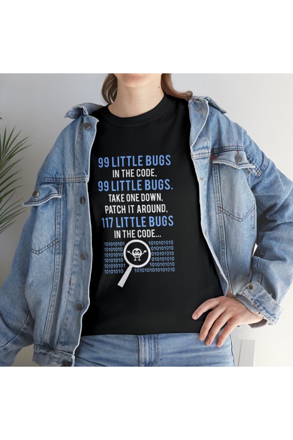 Funny Programming Coding 99 Bugs In My Code T-Shirt