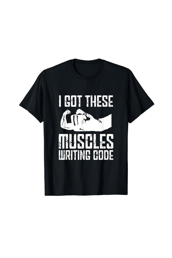Funny Programming Programmer Muscles Coder Software Engineer T-Shirt