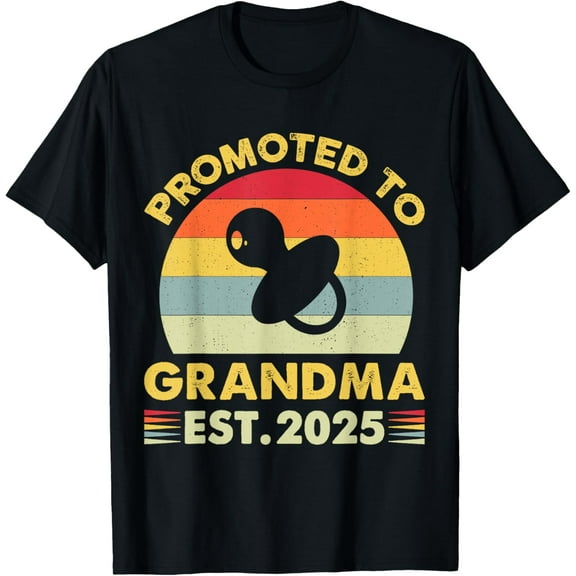 Funny Promoted to Grandma 2025 First Time Great Grandma 2025 T-Shirt