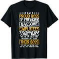 thumbnail image 1 of Funny Proud Boss of Awesome Employee Appreciation Office T-ShirtMen's and women's gift, black and white T-shirt, size: Extra large S-4XL, 1 of 4