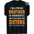 thumbnail image 1 of Funny Proud Brother Sister Quote Men Gift for Brother Short Sleeve Graphic Casual T-Shirt, 1 of 6