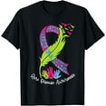 thumbnail image 1 of Funny Proud Warrior Of A Rare Disease Awareness Ribbon Zebra T-Shirt, 1 of 4