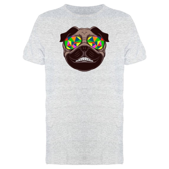 Funny Pug Abstract Glasses Tee Men's -Image by Shutterstock