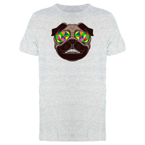 Funny Pug Abstract Glasses T-Shirt Men -Image by Shutterstock, Male XX-Large