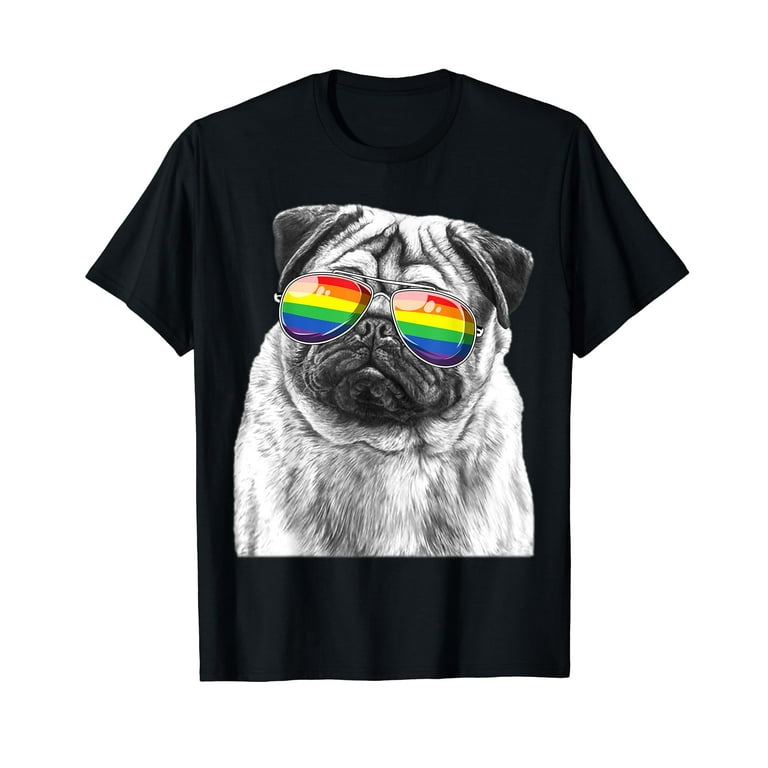 Gay Pride Flag Pug T-Shirt - Lgbt Pride Shirt Gay Pride Flag Pug T-Shirt - Lgbt Pride Shirt