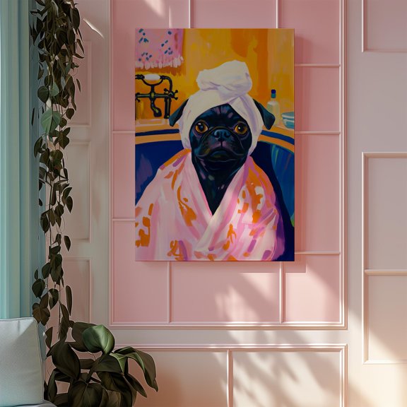 Funny Pug Dog, Poster Only