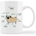 thumbnail image 1 of Funny Pug Mug Cup,Anatomy of a Pug Ceramic Mug-11oz Coffee Milk Tea Mug Cup,Gifts For Dog Lovers Pug Mom Dog Mom Women Men Teen Girls,Pet Lovers Coworkers Gifts, 1 of 5
