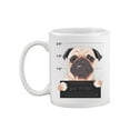 thumbnail image 1 of Funny Pug Prisoner Design. Mug  -Image by Shutterstock,, 1 of 4