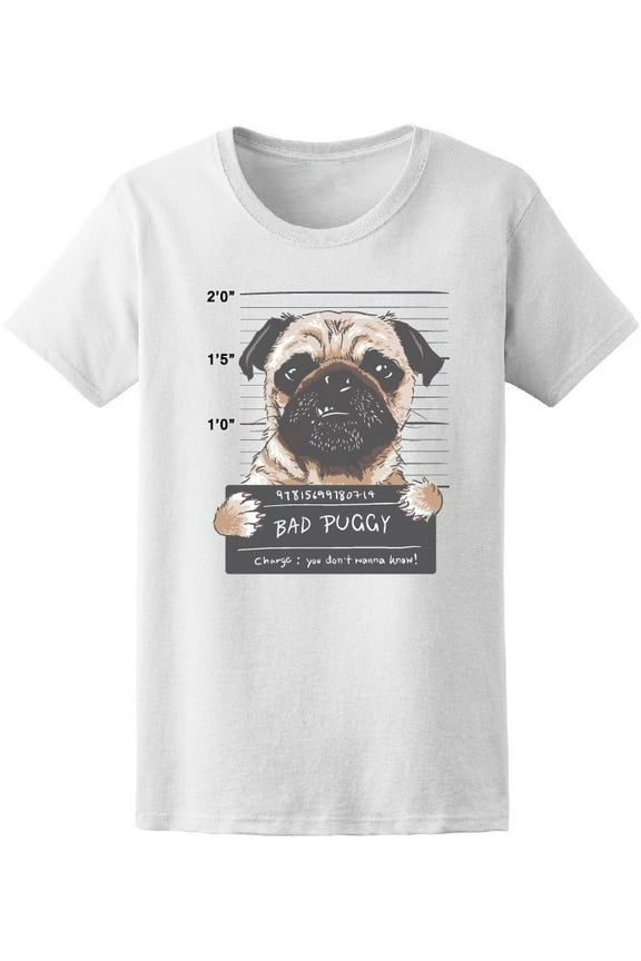 Funny Pug Prisoner T-Shirt Men -Image by Shutterstock, Male Large