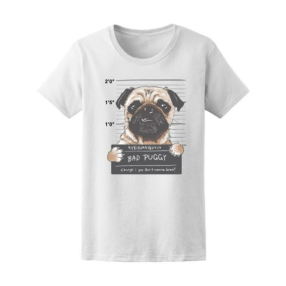Funny Pug Prisoner T-Shirt Men -Image by Shutterstock, Male XX-Large