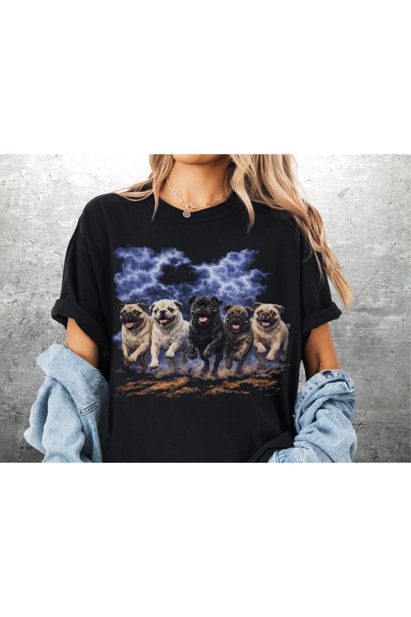 Funny Pug Shirt Women Mens Tshirt