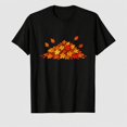 thumbnail image 1 of Funny Pumpkin Jumping Into Leaves Cute Fall Autumn Leaves T-Shirt, 1 of 7