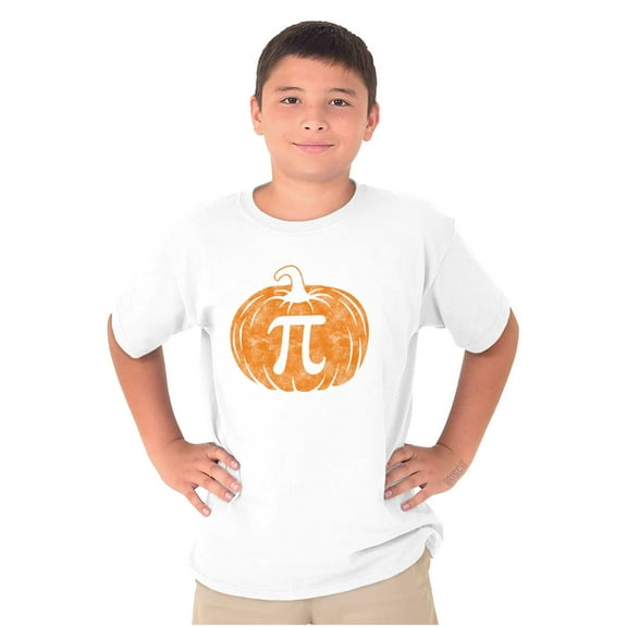 Funny Pumpkin Pi Math Food Pun Crewneck T Shirts Boy Girl Teen Brisco Brands S