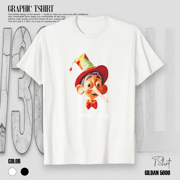 Funny Puppet Quote I Smell Cap Humor Cartoon Unisex Unisex T-Shirt up to size 5XL