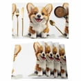 thumbnail image 1 of Funny Puppy Placemats Set of 4 Dog Animal Pattern Modern Minimalism Art Place Mats Indoor Wipeable Table Mats Washable Cloth Dining Table Placemats for Kitchen Holiday Party Home Decor 13x19 Inch, 1 of 9