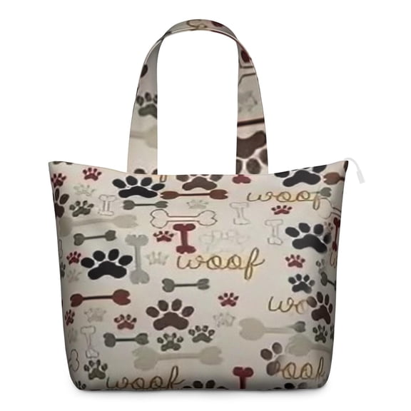 Funny Puppy Print Weekender Bag, Dog Lover Travel Tote, Lightweight Duffel with Adorable Pet Design