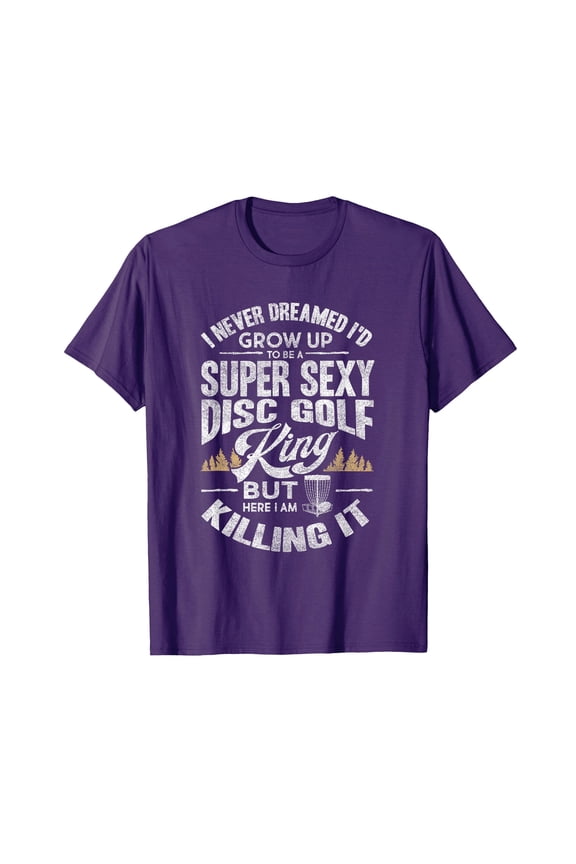 Funny Purple Disc Golf T-Shirt for Men - Perfect Gift for Husband on Father's Day