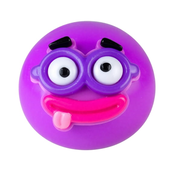 Funny Purple Face Squishy Toy 2026, Kawaii Silly Nerd Glasses Expression Sensory Stress Relief Squeeze Ball Fidget Toys, Desk Novelty Gifts Kids Adults, 1 Count