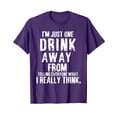 thumbnail image 1 of Funny Purple T-Shirt with Humorous Drinking Message for Lighthearted Conversations, 1 of 5