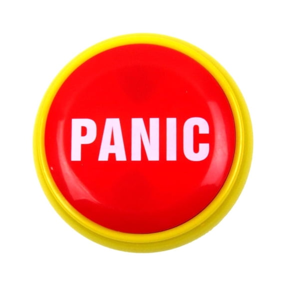 Funny Push Panic Button Alarm Practical Joke Alert Novelty Office Prank Desk Gag Gift