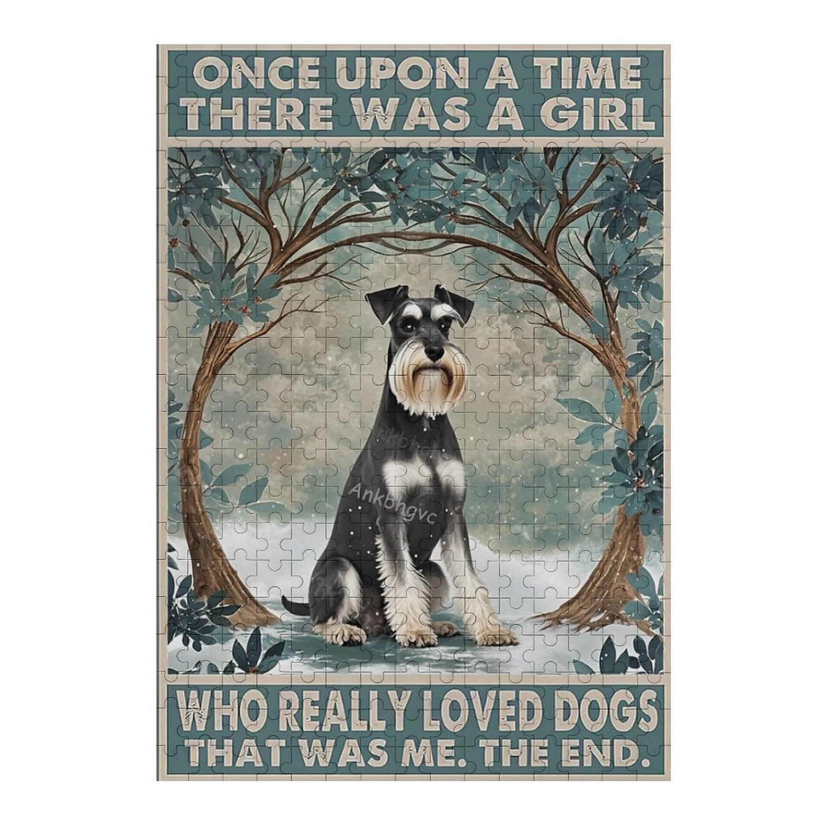 1000 Piece Jigsaw Puzzle - "Once Upon A Time There Was A Girl Who Really Loved Dogs" Doberman Art, Wooden Pieces For Adults & Kids