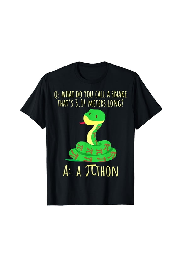 Funny Python Pi Symbol T-Shirt for Math Lovers - Perfect Gift for Teachers and Students