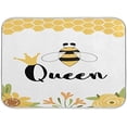 thumbnail image 1 of Funny Queen Bee Dish Drying Mat Large Sunflowers Fast Absorbent Tableware Pad Baby Bottle Rack Drainer Mats Heat Resistant Kitchen Sink Counter Decor 18x24 inches, 1 of 6
