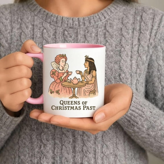 Funny Queens of CH1Ristmas Past Mug Queen Elizabeth Cleopatra H1oliday Coffee Cup Gift for Historovers