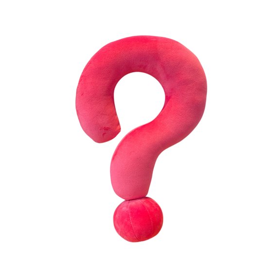 Funny Question Mark Shaped Pillows, Soft Decorative Throw Pillows for Sofa Bedroom Office(Red)
