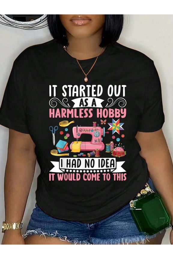Funny Quilting Design Women Mom Quilt Quilter Sewing T-Shirt Graphic Tee summer Tops For Women Round Neck Fashion Cotton shirts