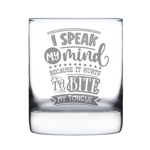 Funny Quotation Rocks Glass, Hand Engraved 10oz, for Friends, Etched Quote Drinkware, Unique Whiskey Idea
