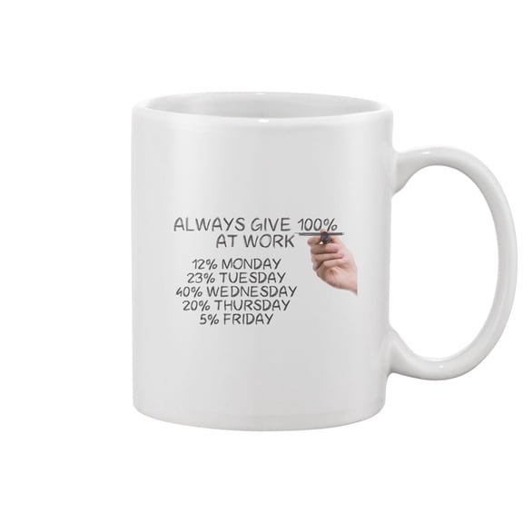 Funny Quote About Work Mug -Image by Shutterstock
