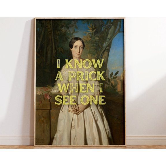 Funny Quote Altered Portrait Print Sarcastic Typography
