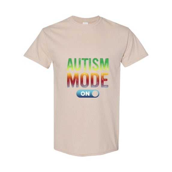 Funny Quote Autism Mode On For Neurodiversity Awareness Gift Unisex T-Shirt, up to size 5XL
