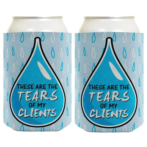 Funny Quote Gift These Are The Tears of My Clients 2-Pack Can Drink Thermocoolers