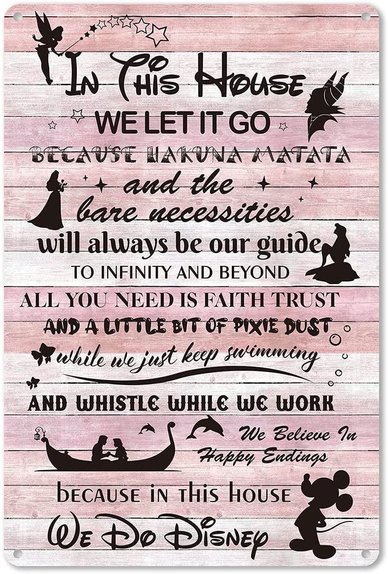 Funny Quote In This House We Let It Go Metal Aluminum Sign Wall Decor ...