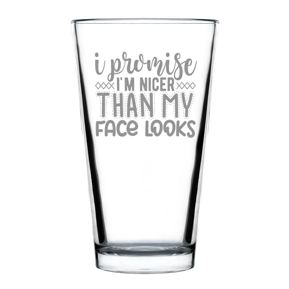 Funny Quote Pint Glass, Hand Engraved 16oz Glass, Etched Humor Glass, Novelty Drinkware, Sarcastic Gift, Gag Gift for Friend