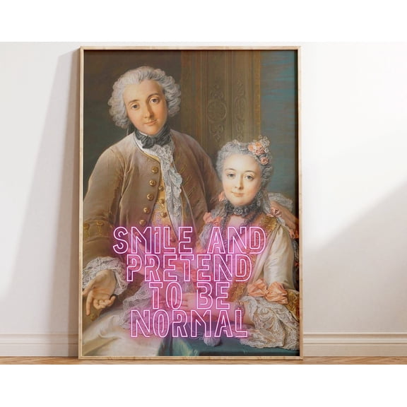 Funny Quote Portrait Print Eclectic Typography Art