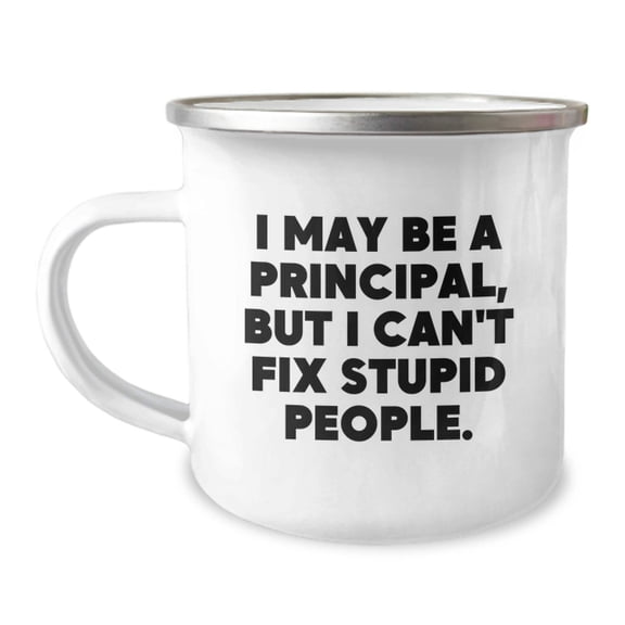Funny Quote Principal Camping Mug Gifts for Men from Family at Christmas Time - Principal Mug for Teachers, Funny School Principal Mug, Principal Gift Ideas